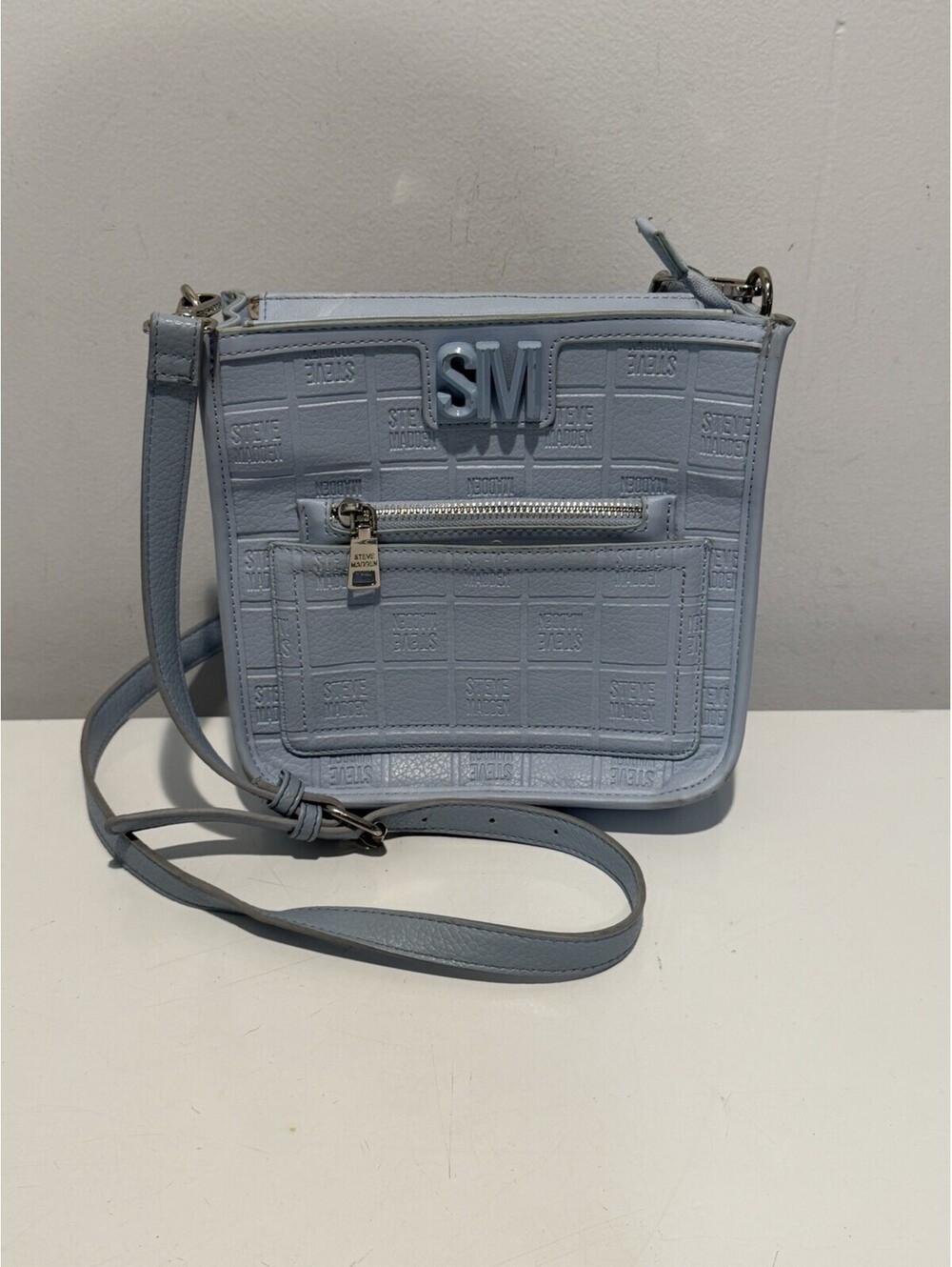 Womens Steve Madden Purse Crossbody Light Blue Purse